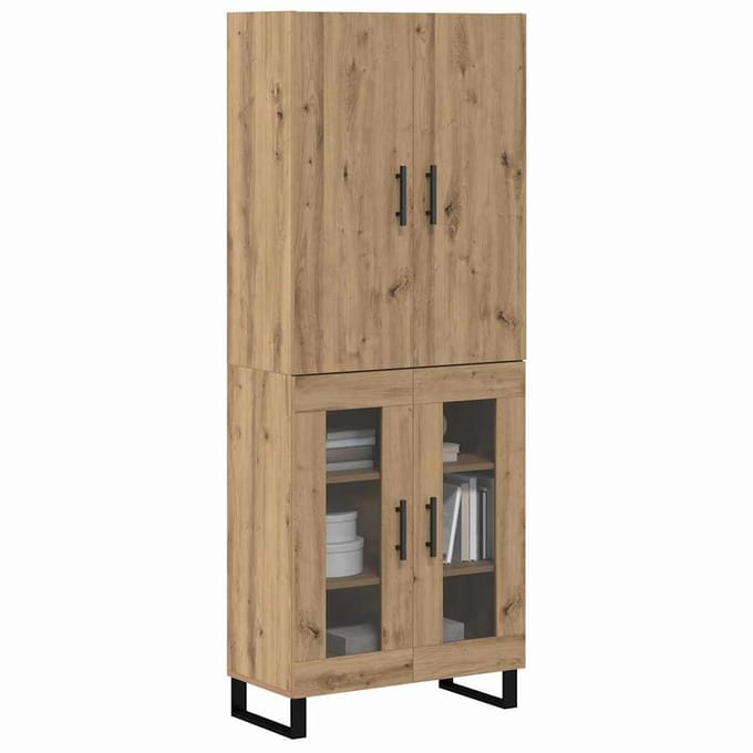 vidaXL - Highboard - 2 - st - Artisan - Eiken - 69,5 - x - 34 - x - 180 - cm