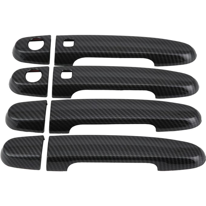 Buitendeurhandvat Cover Complete Set Koolstofvezel Decor Geschikt voor Prius 20 2005‑2010 black