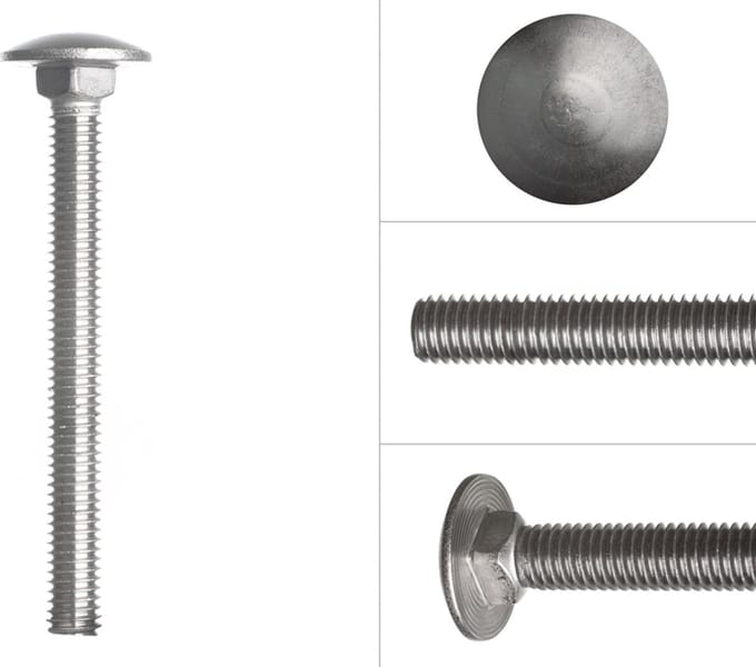 Slotbouten RVS M6 x 70 mm | 50 stuks