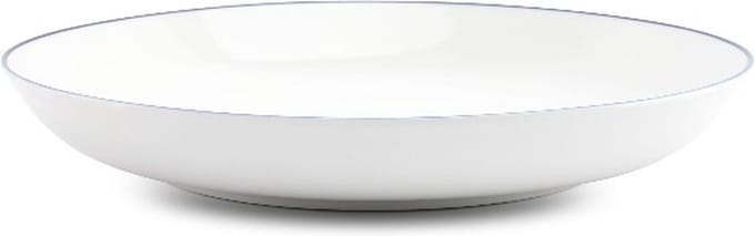 BonBistro Diep bord 27xH4cm coupe blue rim Basic White (Set van 6)