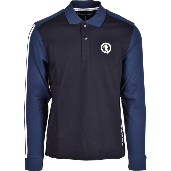 Kleurblok Poloshirt met Lange Mouwen