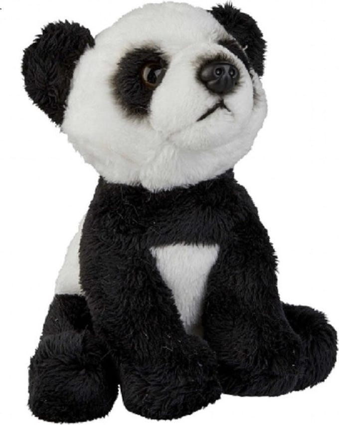 Ravensden Pluche panda beer - zwart/wit - dierentuin knuffel - 15 cm - knuffel beer