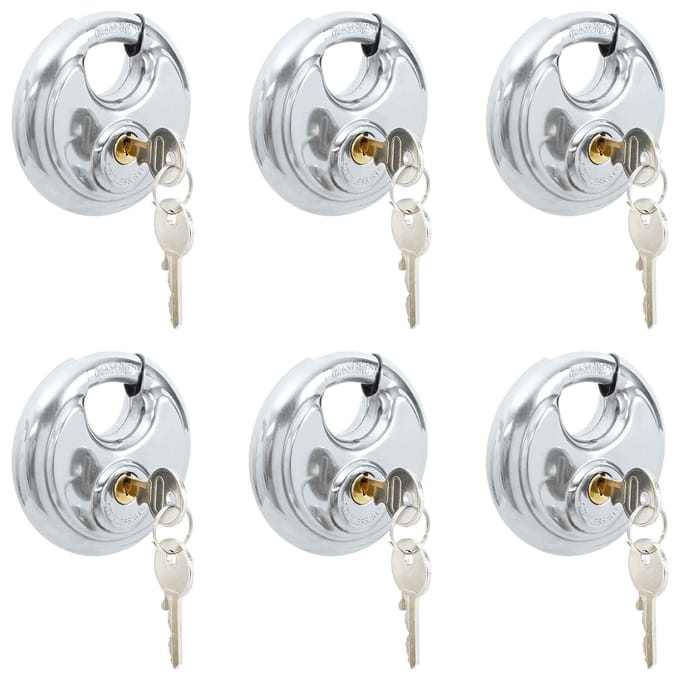 vidaXL Discusloten met sleutels 6 pcs Zilver 8 x 2.8 x 8 cm