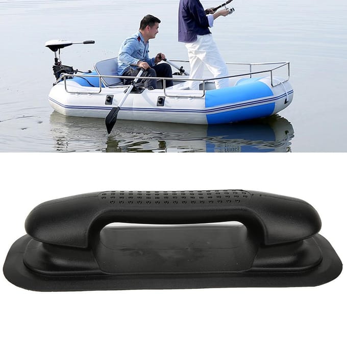 PVC handgreep handgreep accessoire met gaten voor opblaasbare boot kano kajak black