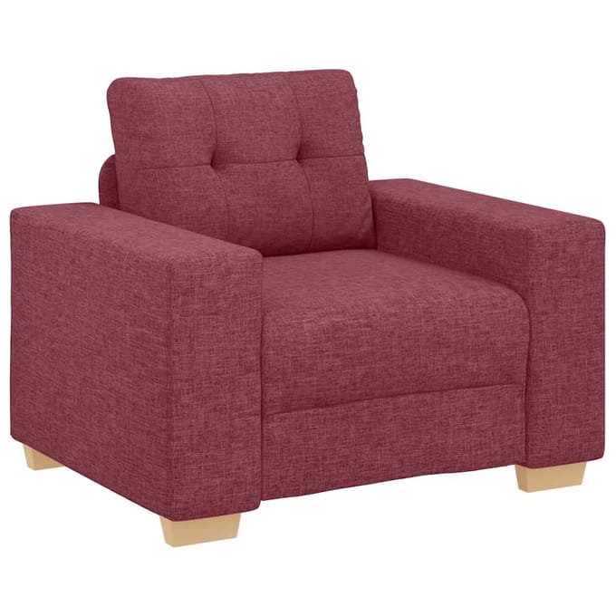vidaXL - Fauteuil - Wijnrood - 100x78x80 - cm - Stof