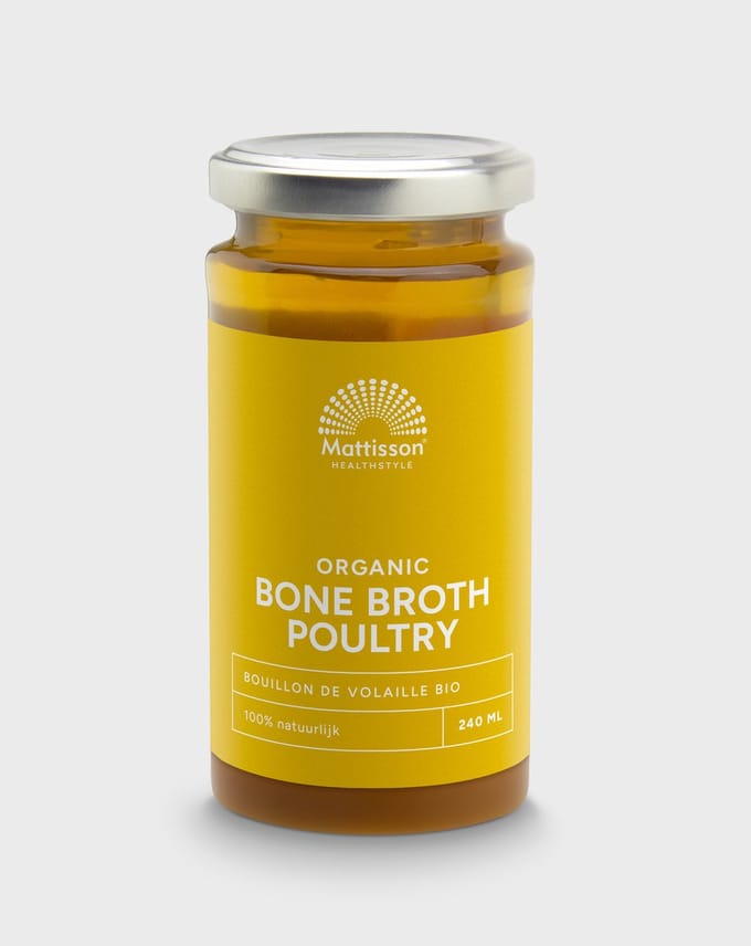 Mattisson - Biologische Botten Bouillon Gevogelte - Bone Broth Poultry - Bottenbouillon - 240 ml