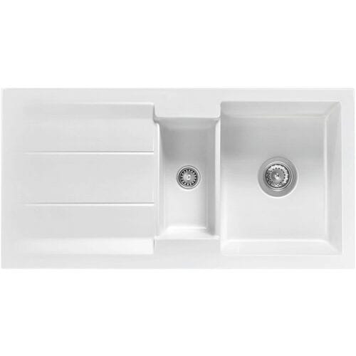 Systemceram Keradomo Genea 100 inset sink with eccentric actuation, without tap hole 509202-12