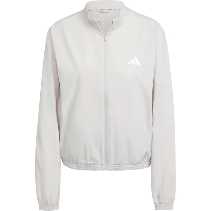 Adidas Train Essentials 3 Stripes Woven Warm Up Sweatshirt Met Rits Beige L / Regular Vrouw