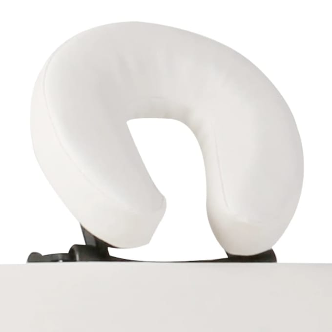vidaXL - Inklapbare - massagetafel - 2 - zones - met - houten - frame - (creme)