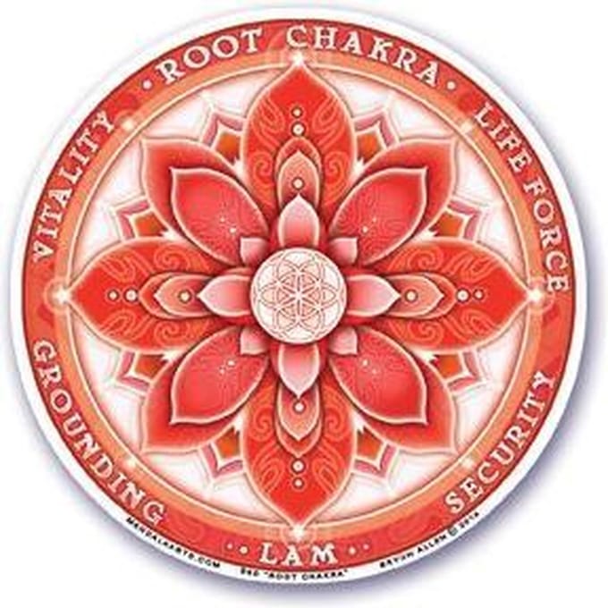 Raamsticker - 1e chakra - 10.5 cm - Wortelchakra - rood