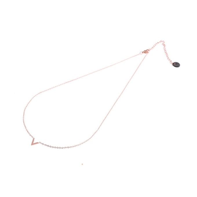 Go Dutch label ´V` ketting N7073-3 Rosé