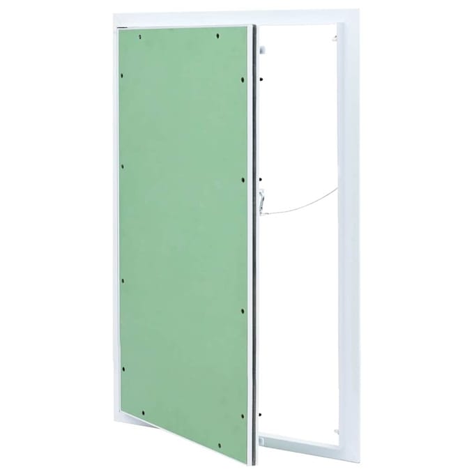 vidaXL - Access - Panel - Groen - en - Zilver - 55 - x - 75 - cm - Aluminium - en - Gipsplaat