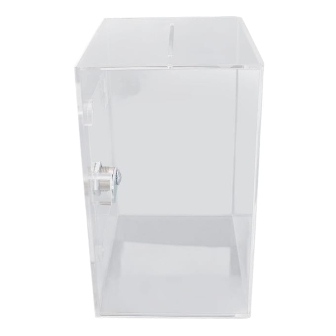 Transparante Spaarpot Grote Capaciteit Valbestendig Transparant Stemtipbox Acryl Muntbank voor white