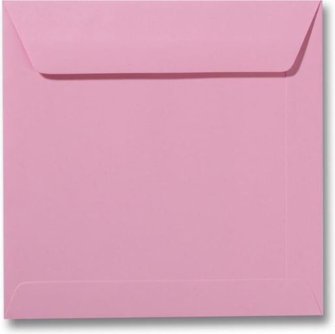 Envelop 22 x 22 Donkerroze, 25 stuks