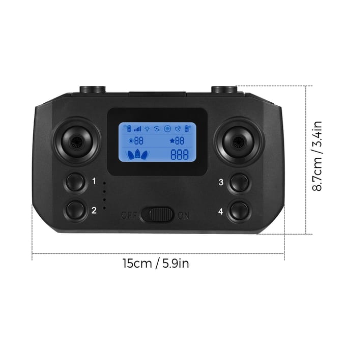 Télécommande pour bateau de pêche à appât GPS D19 D20 noir