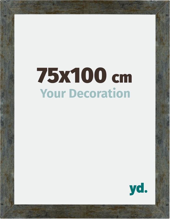 Your Decoration - Fotolijst 75x100 cm - MDF - Blauw Goud Gemeleerd - Mura