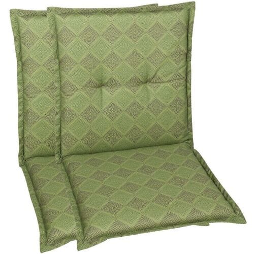 GO-DE TEXTIL Tuinkussen (Stoelkussens voor stoelen met een lage rugleuning, Groen)