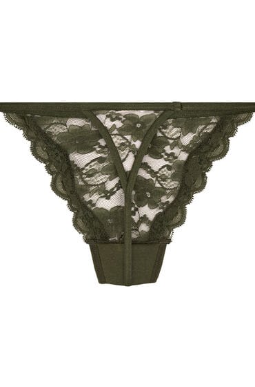 Hunkemöller Dames Lingerie String Mini - Groen - maat S