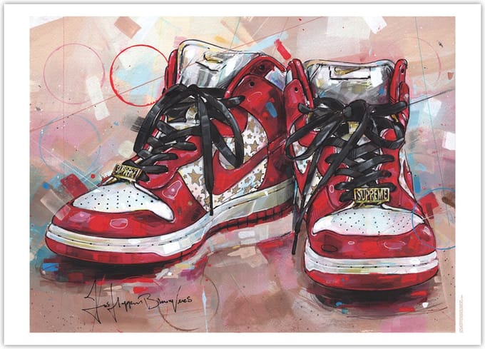 Sneaker poster pro SB red stars 70x50 cm