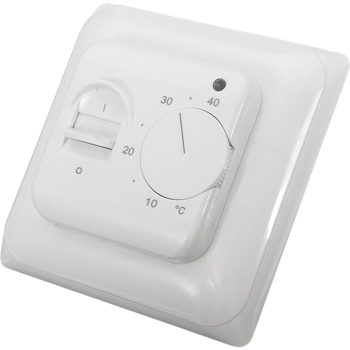 230V 16A Mechanische vloerverwarmingsthermostaat Temperatuurregelaar met vloersensor wit
