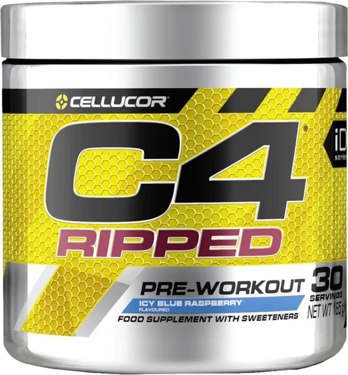 Cellucor C4 Ripped Pre Workout - Icy Blue Razz - 30 shakes (189 gram)