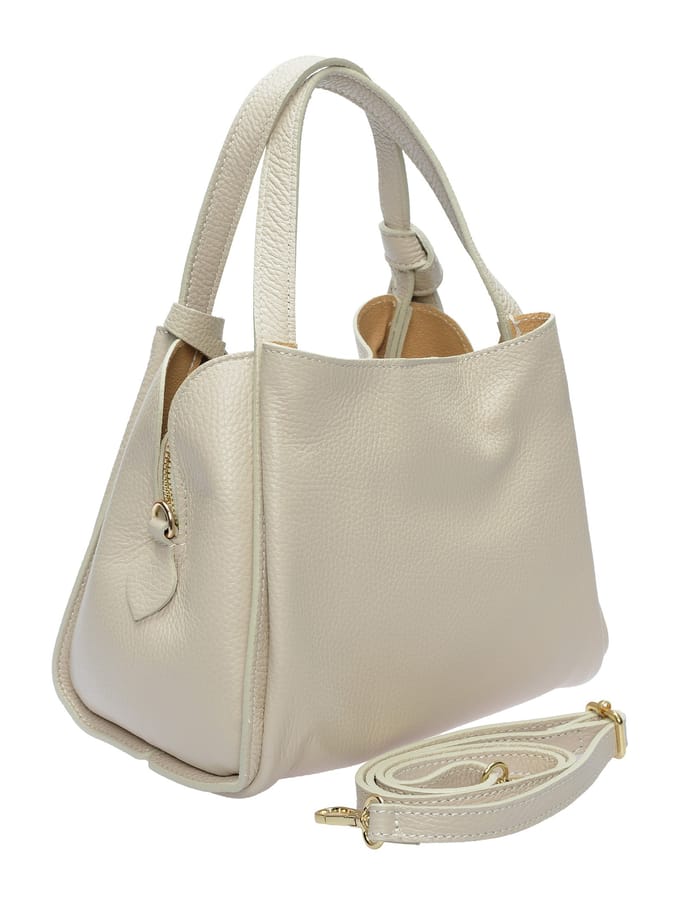 Anna Luchini Beige Rundleer Tas