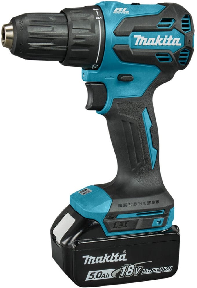 Makita DHP490RTJ Cordless impact drill 18V BL 13mm 65 Nm 2x5.0Ah DC18RC Makpac2
