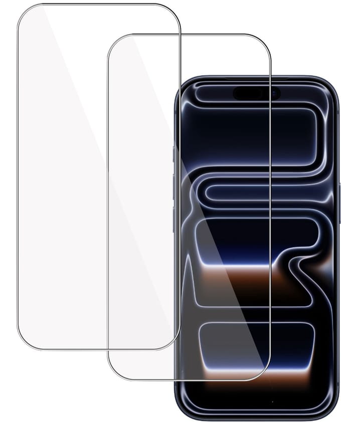 2x TechNow Screenprotector geschikt voor iPhone 17 Pro Screenprotector - Gehard Glas - Rounded - Proteqt+
