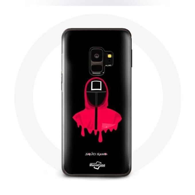 Coque - Squid Game - Samsung Galaxy S9 - Souple - Noir - Masque carré