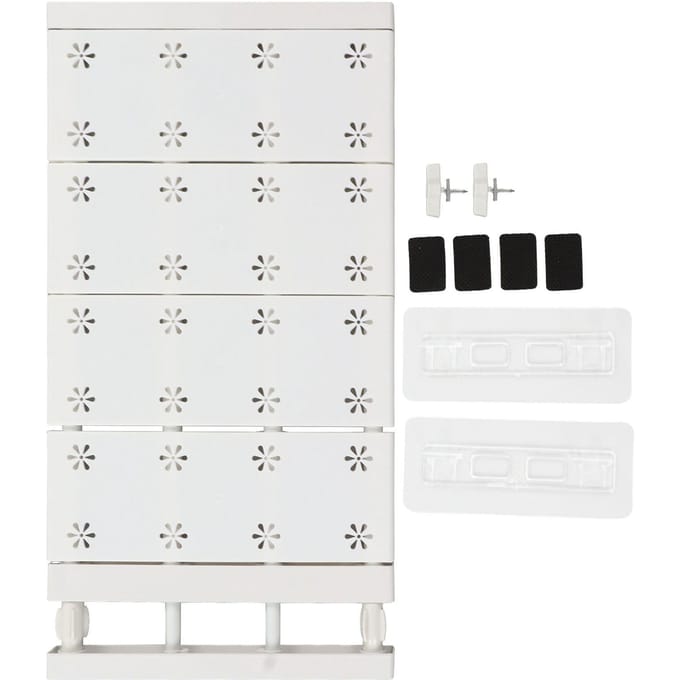 Panneau de séparation de garde-robe, tige extensible de rangement, panneau de séparation multicouche peu encombrant pour armoire Length 48‑80cm/18.9‑31.5in white