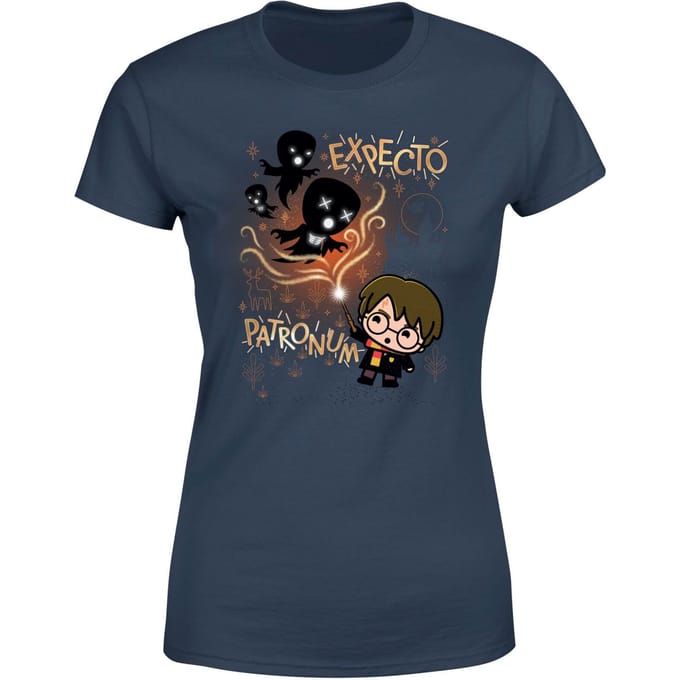 Harry Potter Kids Expecto Patronum Women's T-Shirt - Navy - M