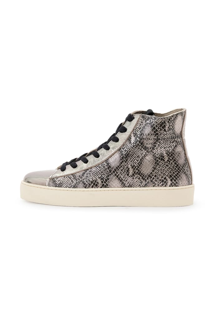 AllSaints Tana Met High Top Silver/black Maat: 41 | Sneakers Outlet | Dames | Zilver