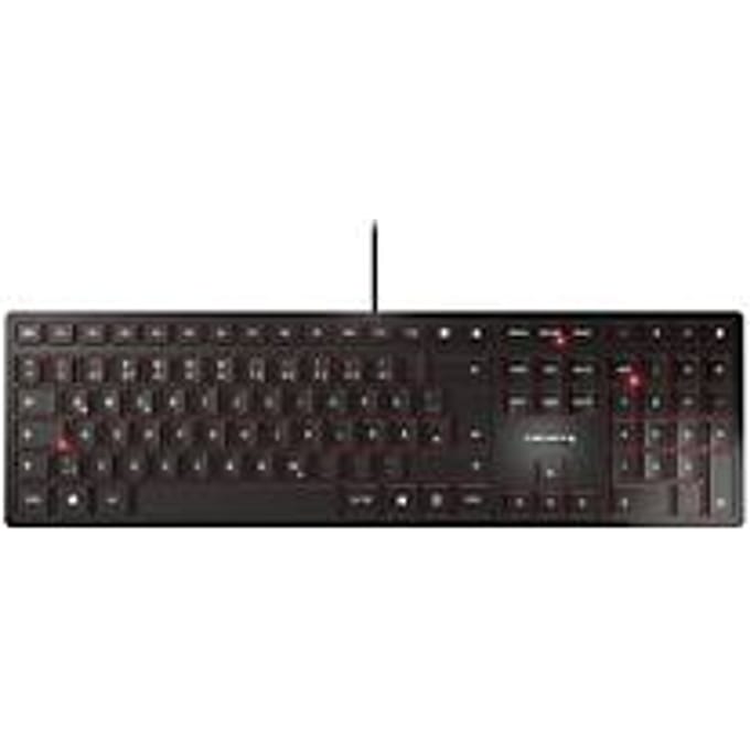 Cherry toetsenbord KC 6000 Slim, QWERTZ, 105 + 6 toetsen, Status leds voor CAPS LOCK, NUM & SCROLL, zwart
