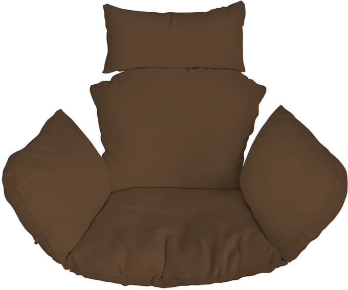 FEROCITY - Hangstoel Kussen XXL - Hangstoelkussen - Tuincocon Kussen - Schommelkussen - Polyester - Braun
