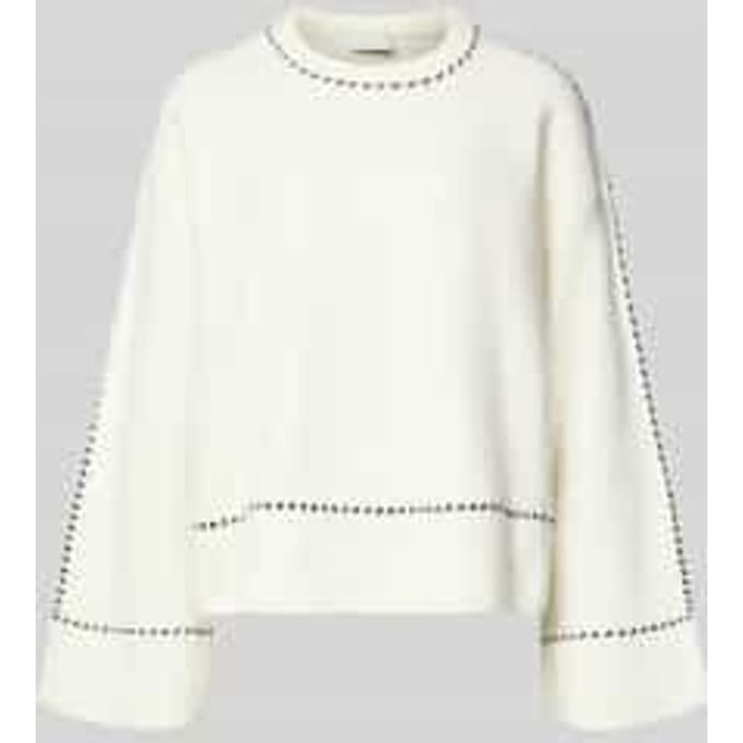 Relaxed Fit gebreide trui met wol-aandeel model 'Roeme'