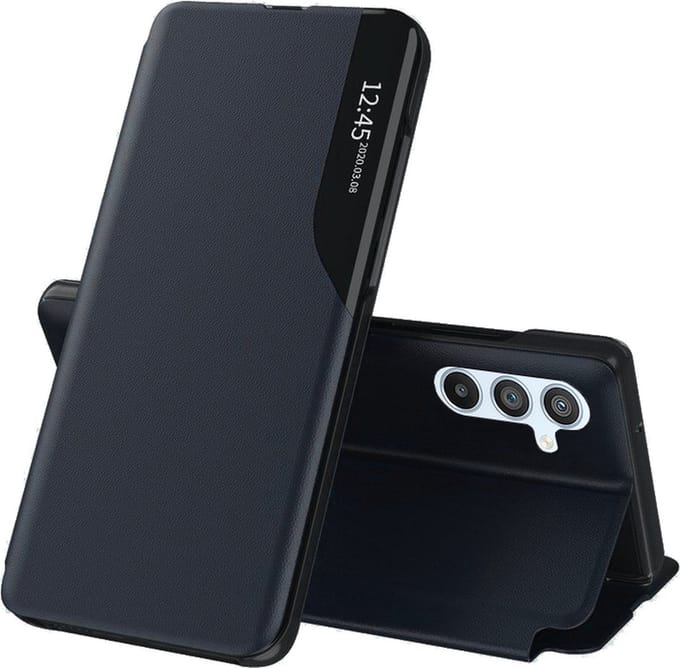 Hoesje geschikt voor Samsung Galaxy A54 - Techsuit eFold Book Case - Donkerblauw