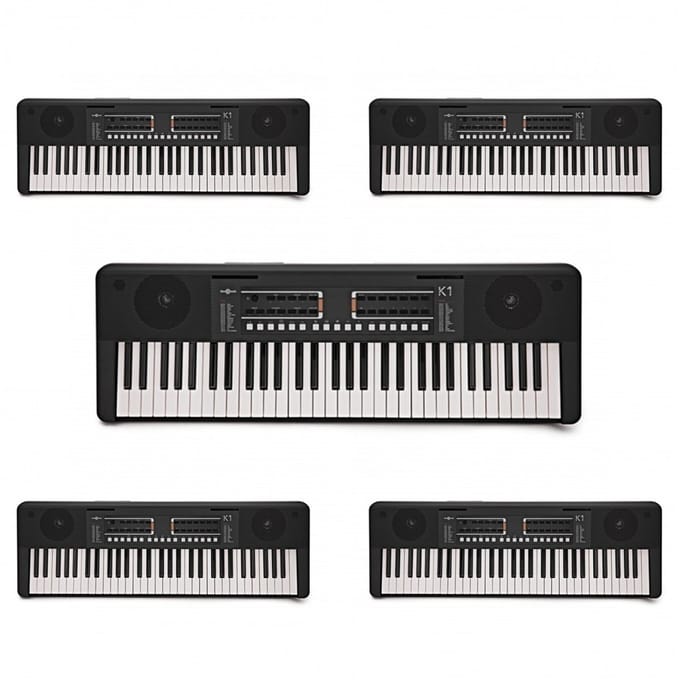 K1 61-Note Keyboard by Gear4music, 5 Pack