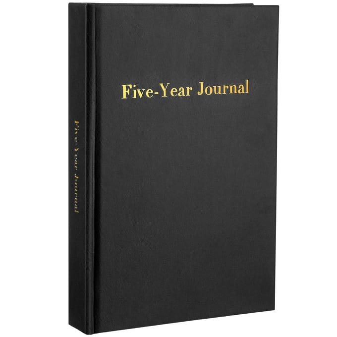 5 Jaar Dagboek Hardcover Zwart - Onge dateerd Levensdagboek & Memory Notebook