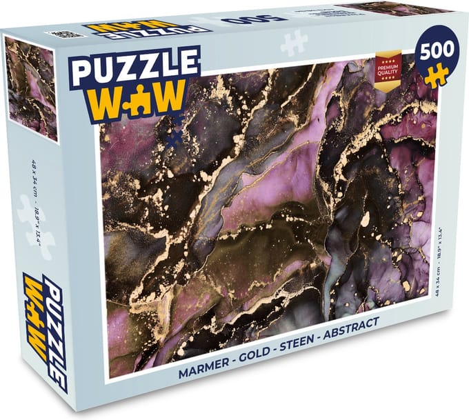 Puzzel Marmer - Gold - Steen - Abstract - Legpuzzel - Puzzel 500 stukjes