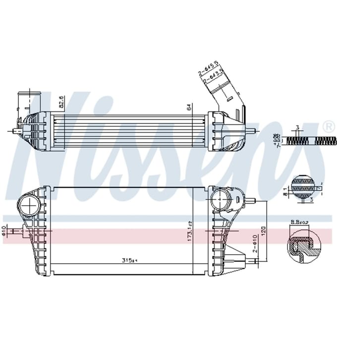 Intercooler NISSENS 961561