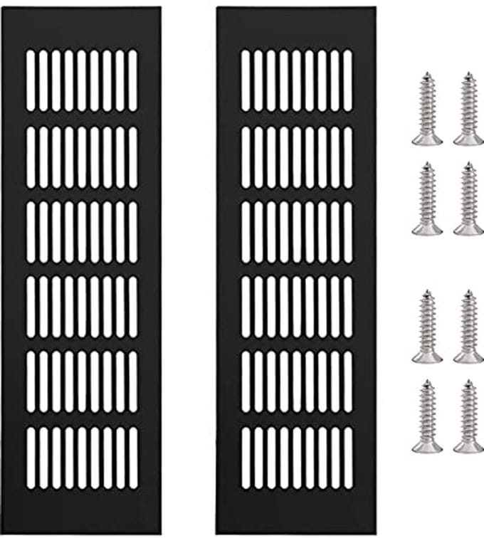 Aluminium Ventilatierooster - 2 Stuks Vierkant Luchtrooster voor Deuren