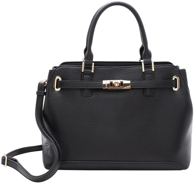 L.CREDI handtas schoudertas Renate Handle Bag Black zwart
