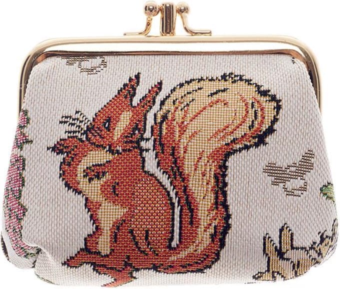 Portemonnee klip - Gobelinstof - Peter Rabbit - Nutkin - Eekhoorn - Beatrix Potter