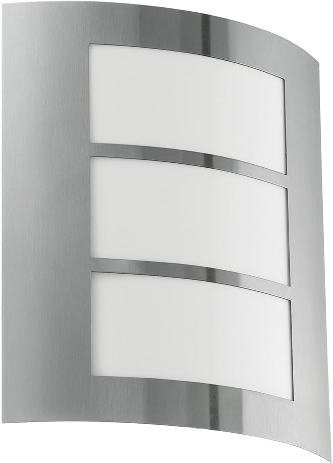 EGLO City Wandlamp Buiten - E27 - 26 cm - Roestvast Staal/Wit