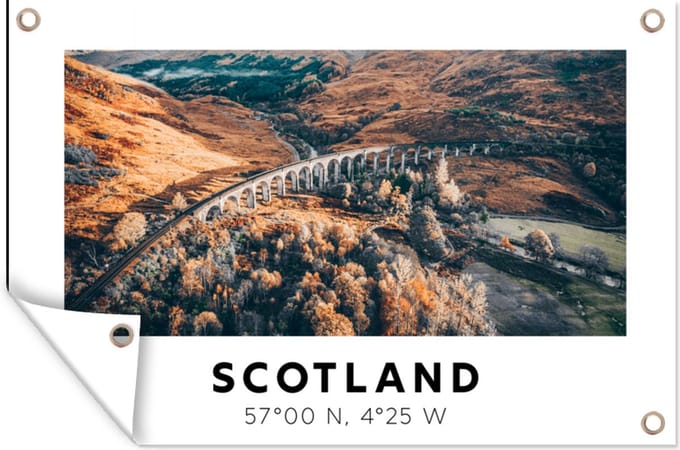 Tuinposters buiten Schotland - Uitzicht - Rivier - 90x60 cm - Tuindoek