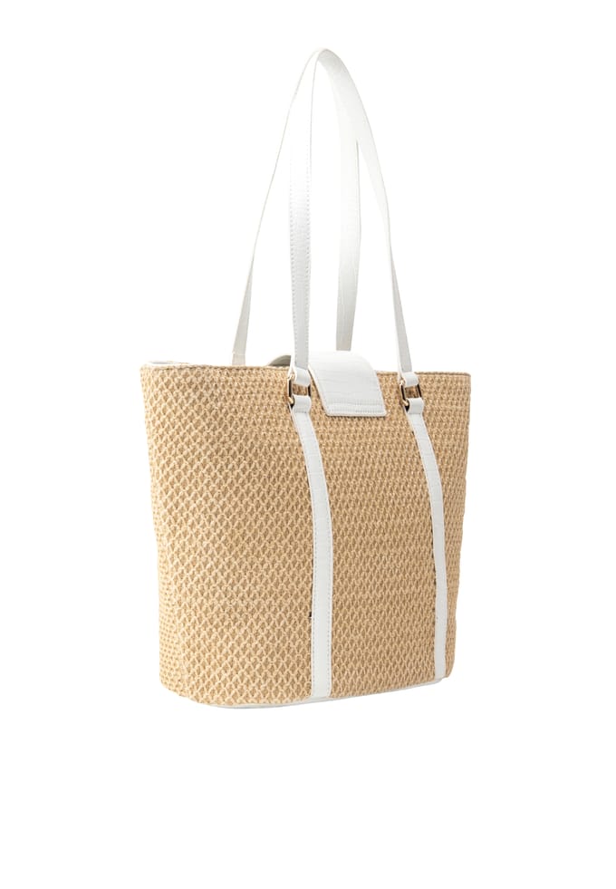 IZIA boodschappentas Dames wit beige