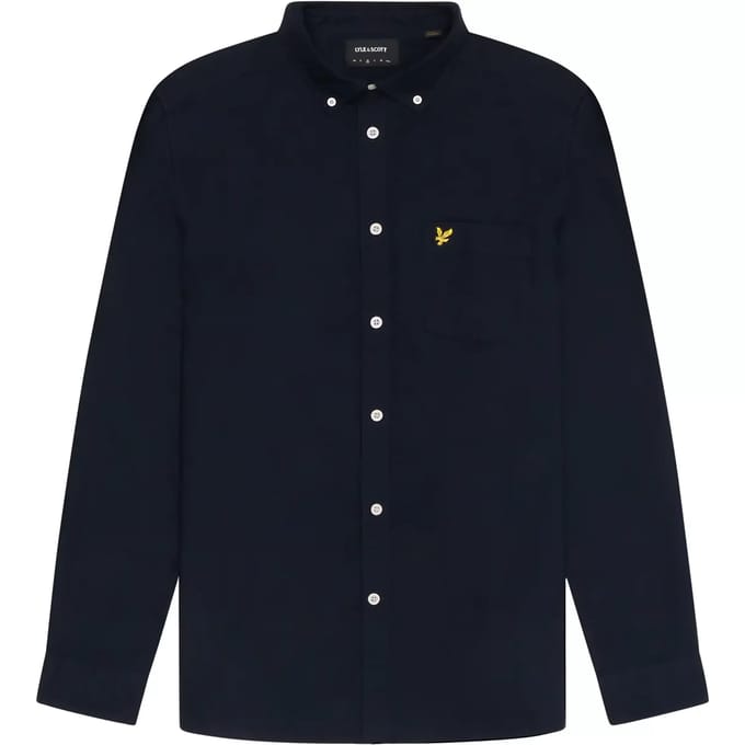 Shirt met lange mouwen Lyle & Scott Plain Oxford
