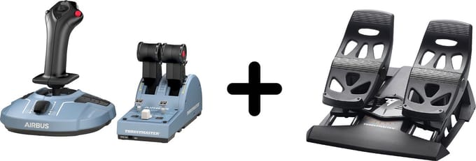 Thrustmaster - TCA Officer Pack Airbus Edition + Rudder Pedals - PC