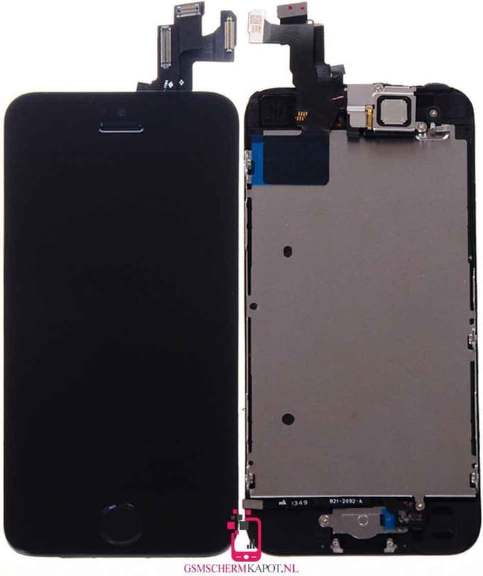 Scherm Geschikt voor iPhone 5s – Volledig Gemonteerd – Zwart