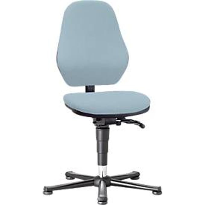 Labostoel Basic 9135, met glijders, stoffen bekleding, Duotec grijs